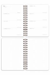 Matt Notebook A5 Spiralli Süresiz Planlayıcı Ajanda