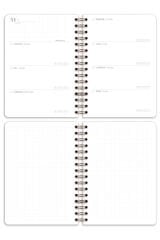 Matt Notebook A5 Spiralli Süresiz Planlayıcı Ajanda