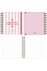 Matt Notebook 15x15 cm Kare 2'li Set Spiralli 2026 Yılı Haftalık Ajanda ve Defter Kalpler