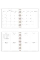 Matt Notebook 15x15 cm Kare 2'li Set Spiralli 2026 Yılı Haftalık Ajanda ve Defter Kalpler