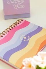 Matt Notebook A5 Spiralli Süresiz Planlayıcı Ajanda Gökkuşağı