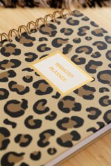 Matt Notebook A5 Spiralli Süresiz Planlayıcı Ajanda Leopar