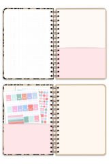 Matt Notebook A5 Spiralli Süresiz Planlayıcı Ajanda Leopar