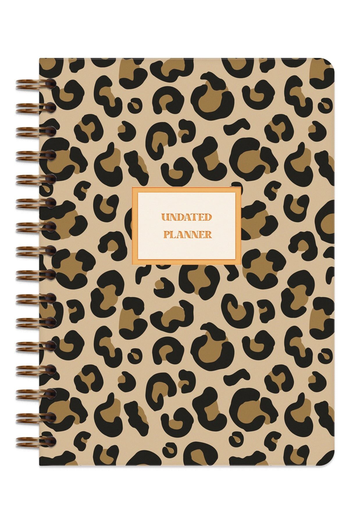 Matt Notebook A5 Spiralli Süresiz Planlayıcı Ajanda Leopar