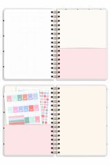 Matt Notebook A5 Spiralli Süresiz Planlayıcı Ajanda Fiyonk