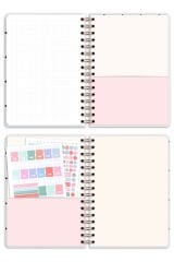 Matt Notebook A5 Spiralli Süresiz Planlayıcı Ajanda Fiyonk