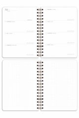 Matt Notebook A5 Spiralli Süresiz Planlayıcı Ajanda Fiyonk