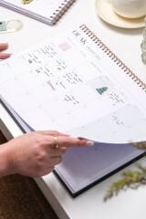 Matt Notebook 2026 Masaüstü Planlayıcı Takvim 25x35 cm - Siyah