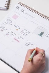 Matt Notebook 2026 Masaüstü Planlayıcı Takvim 25x35 cm - Siyah