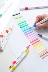 Matt Notebook 24 Renk Çift Uçlu Keçeli Kalem Seti Kutulu Brush + Chisel