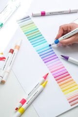 Matt Notebook 36 Renk Çift Uçlu Keçeli Kalem Seti Kutulu Brush + Chisel