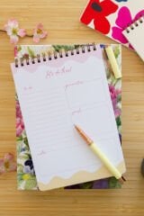 Matt Notebook 3’lü Spiralli Masaüstü Planlayıcı Set Papatyalar