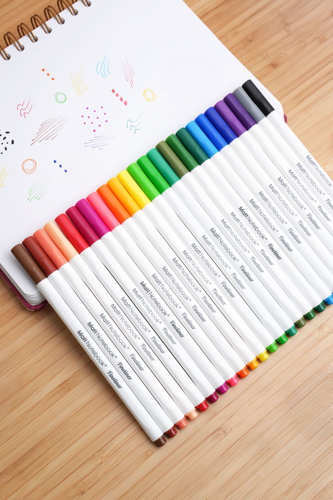 Matt Notebook 24 Renk Fineliner 0.4 mm Yazı ve Çizim Kalem Seti