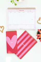 Matt Notebook 3’lü Spiralli Masaüstü Planlayıcı Set Kalpler