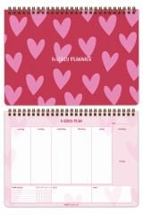 Matt Notebook 3’lü Spiralli Masaüstü Planlayıcı Set Kalpler