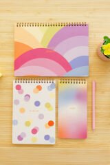 Matt Notebook 3’lü Spiralli Masaüstü Planlayıcı Set Gökkuşağı