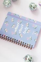 Matt Notebook A5 15x21 cm Spiralli Lastikli Çizgili Tarihsiz Not Defteri Kiraz Fiyonk