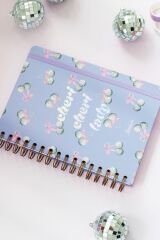 Matt Notebook A5 15x21 cm Spiralli Lastikli Çizgili Tarihsiz Not Defteri Kiraz Fiyonk