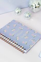 Matt Notebook A5 15x21 cm Spiralli Lastikli Çizgili Tarihsiz Not Defteri Kiraz Fiyonk