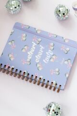 Matt Notebook A5 15x21 cm Spiralli Lastikli Çizgili Tarihsiz Not Defteri Kiraz Fiyonk