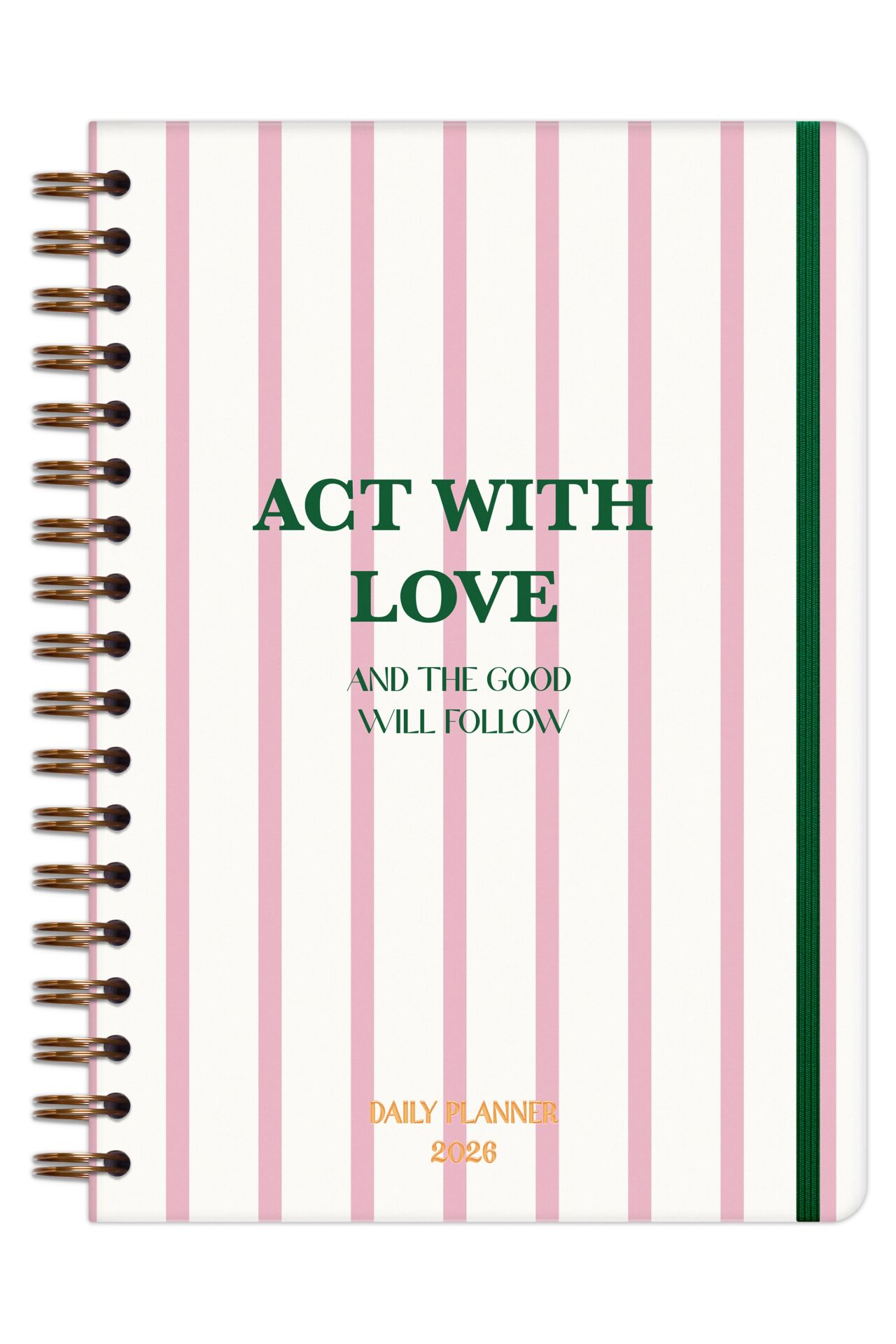 Matt Notebook 2026 Yılı Günlük Spiralli Ajanda 16x24 cm - 12 Aylık