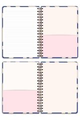 Matt Notebook A5 15x21 cm Spiralli Lastikli Çizgili Tarihsiz Not Defteri