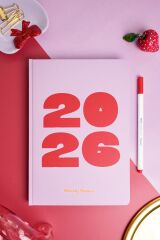 Matt Notebook 2026 Yılı B5 Haftalık Ajanda 17x24 cm - 12 Aylık Lila