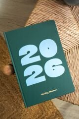 Matt Notebook 2026 Yılı B5 Haftalık Ajanda 17x24 cm - 12 Aylık Koyu Yeşil