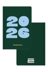 Matt Notebook 2026 Yılı B5 Haftalık Ajanda 17x24 cm - 12 Aylık Koyu Yeşil