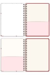 Matt Notebook A5 15x21 cm Spiralli Lastikli Düz, Çizgisiz Tarihsiz Not Defteri