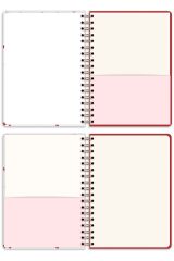 Matt Notebook A5 15x21 cm Spiralli Lastikli Düz, Çizgisiz Tarihsiz Not Defteri