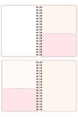 Matt Notebook A5 15x21 cm Spiralli Lastikli Düz, Çizgisiz Tarihsiz Not Defteri Kelebekler