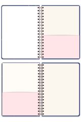 Matt Notebook A5 15x21 cm Spiralli Lastikli Düz, Çizgisiz Tarihsiz Not Defteri Yıldızlar