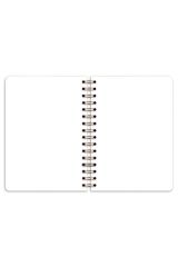 Matt Notebook A5 15x21 cm Spiralli Lastikli Düz, Çizgisiz Tarihsiz Not Defteri Çiçekler