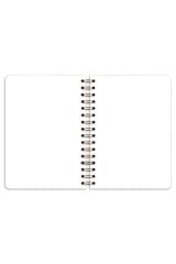 Matt Notebook A5 15x21 cm Spiralli Lastikli Düz, Çizgisiz Tarihsiz Not Defteri Çiçekler