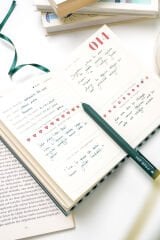 Matt Notebook Kitap Okuma Günlüğü Reading Journal Yeşil