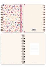 Matt Notebook A5 15x21 cm Spiralli Lastikli Noktalı Tarihsiz Not Defteri Kalpler