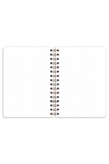 Matt Notebook A5 15x21 cm Spiralli Lastikli Noktalı Tarihsiz Not Defteri Kalpler