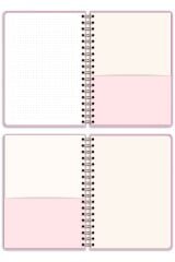 Matt Notebook A5 15x21 cm Spiralli Lastikli Noktalı Tarihsiz Not Defteri Kiraz