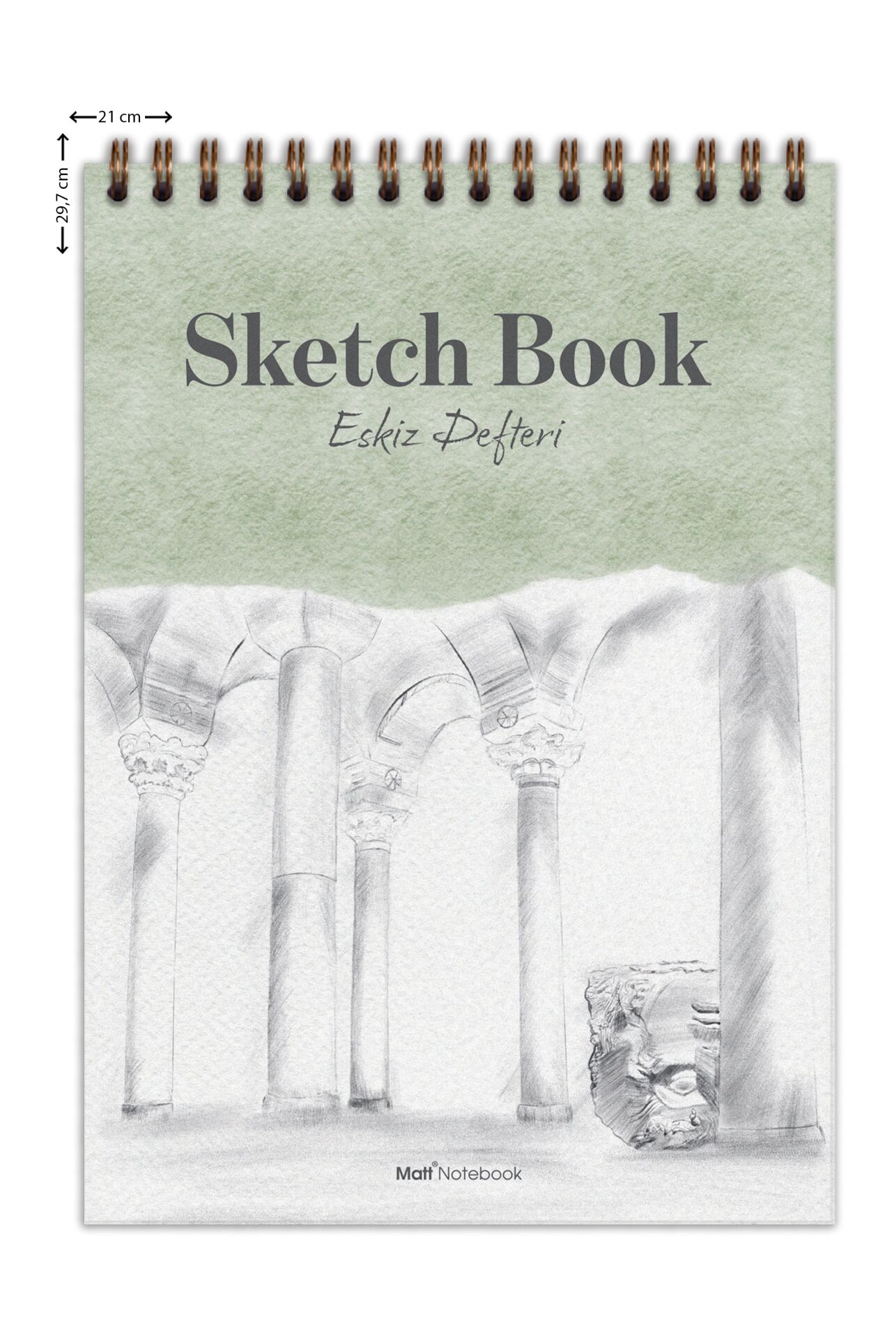 Matt Notebook A4 Eskiz Defteri Sketch Book 50 Yaprak 150 gr Kalın Kağıt