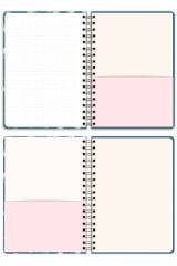 Matt Notebook A5 15x21 cm Spiralli Lastikli Noktalı Tarihsiz Not Defteri Çiçekler