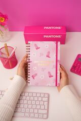 Matt Notebook A5 15x21 cm Spiralli Lastikli Noktalı Tarihsiz Not Defteri Kovboy Çizme