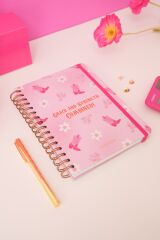 Matt Notebook A5 15x21 cm Spiralli Lastikli Noktalı Tarihsiz Not Defteri Kovboy Çizme