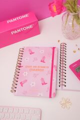 Matt Notebook A5 15x21 cm Spiralli Lastikli Noktalı Tarihsiz Not Defteri Kovboy Çizme