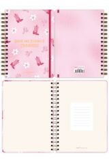Matt Notebook A5 15x21 cm Spiralli Lastikli Noktalı Tarihsiz Not Defteri Kovboy Çizme