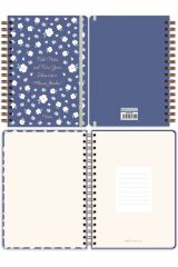 Matt Notebook A5 15x21 cm Spiralli Lastikli Kareli Tarihsiz Not Defteri Papatyalar