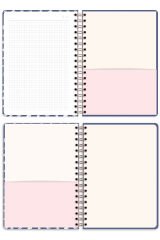 Matt Notebook A5 15x21 cm Spiralli Lastikli Kareli Tarihsiz Not Defteri Papatyalar
