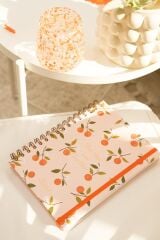 Matt Notebook A5 15x21 cm Spiralli Lastikli Kareli Tarihsiz Not Defteri Portakal Çiçeği