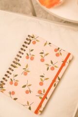 Matt Notebook A5 15x21 cm Spiralli Lastikli Kareli Tarihsiz Not Defteri Portakal Çiçeği
