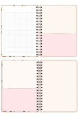 Matt Notebook A5 15x21 cm Spiralli Lastikli Kareli Tarihsiz Not Defteri Portakal Çiçeği